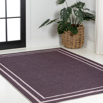 Sloane Classic 2-stripe Border Washable Area Rug